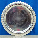 German Silver Plate, Puja Plate Diameter - 10 Inches