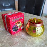 Gift Box, Gold Plated Surai, Chocolate Box, Birthday Return Gift Items (Dia 4 Inches)