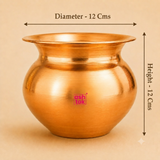 Copper Lota, Kalash for Pooja, Tambe ka Lota (Pack of 12 Pcs)