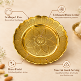 Brass sweet serving plate 6 inch for gifting – additional product view