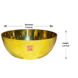 Kansa Bowl For Serving, Bronze Bowl Glossy Finish. Diameter 4 Inches