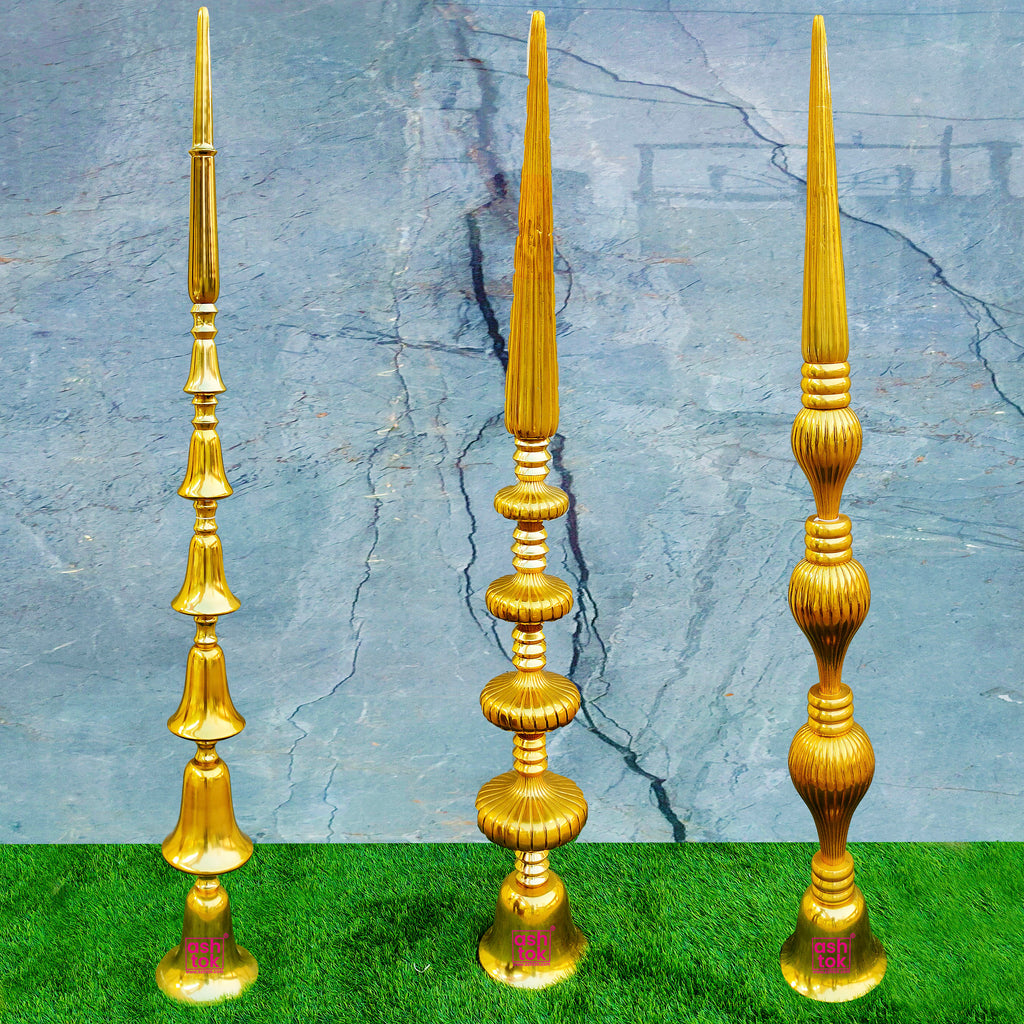 Golden Minar Wedding Decorative Item for Rent, Decorative Item