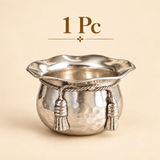 German Silver handi, Silver Sweet Bowl, Silver Tie Handi, Return Gift Item (Dia 4.5 Inches)