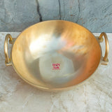 Artisan-crafted bronze Kansa kadai designed for healthy cooking, deep frying, and preparing traditional family meals.