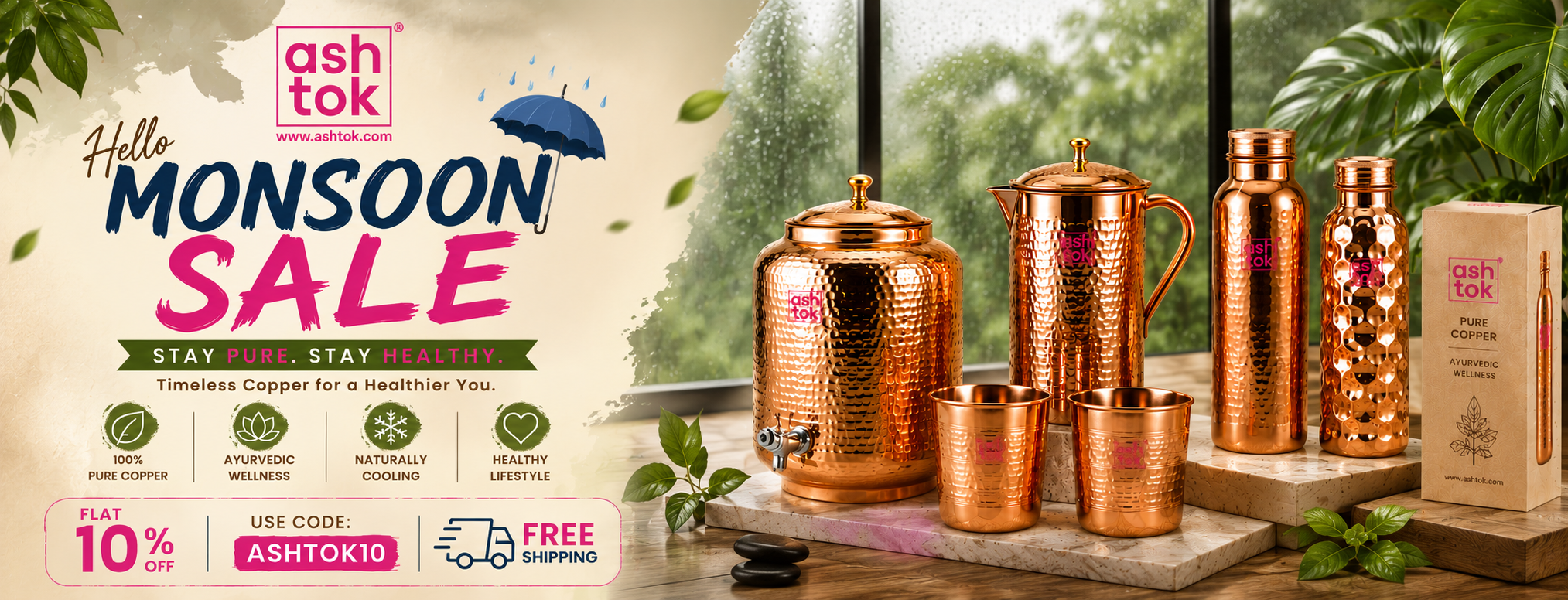 Copper Drinware Set