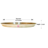 Ayurvedic Kansa bronze dinner thali with matt finish and inclined rim, designed for healthy traditional dining and serving.