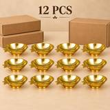 Brass Kuber Diya, Oil Lamp for Mandir and Diwali Gift