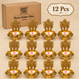 Brass Kuber Diya – Decorative Pooja Deepam & Oil Lamp for Mandir