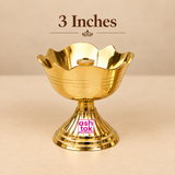 Brass Rose Diya, Rose model Traditional Puja Diya (Pack of 6 Pcs)