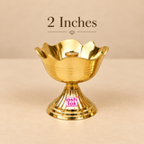 Brass Rose Diya, Rose model Traditional Puja Diya (Pack of 6 Pcs)