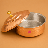 copper biryani handi with lid