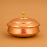 copper biryani handi with lid