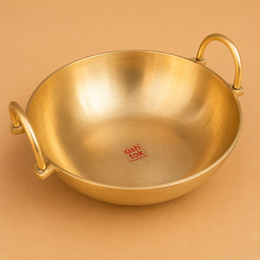 Bronze Kansa Kadai, Kadai for Cooking, Bronze Wok