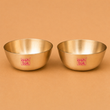 Kansa Bowl For Serving, Bronze Bowl Matt Finish (Pack of 2 Pcs)