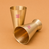 Kansa Lassi Glass, Bronze Lassi Glass Drinkware, Diameter 3 Inches, Capacity: 200ML (Set of 2)