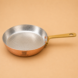 Copper Fry Pan with Insulated Handle | Handcrafted Traditional Cookware