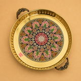 Brass Tray, Round shape, Serving Tray, Decorative Tray, Gift Item