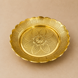 Brass Sweet Plate handcrafted Bowl, Brass Plate, Gift Item (Dia 5 Inches)