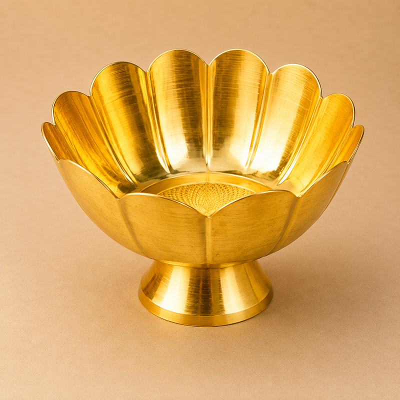 Brass Flower bowl, brass bowl for kum kum,  Brass Gift item (Dia 3 Inches)