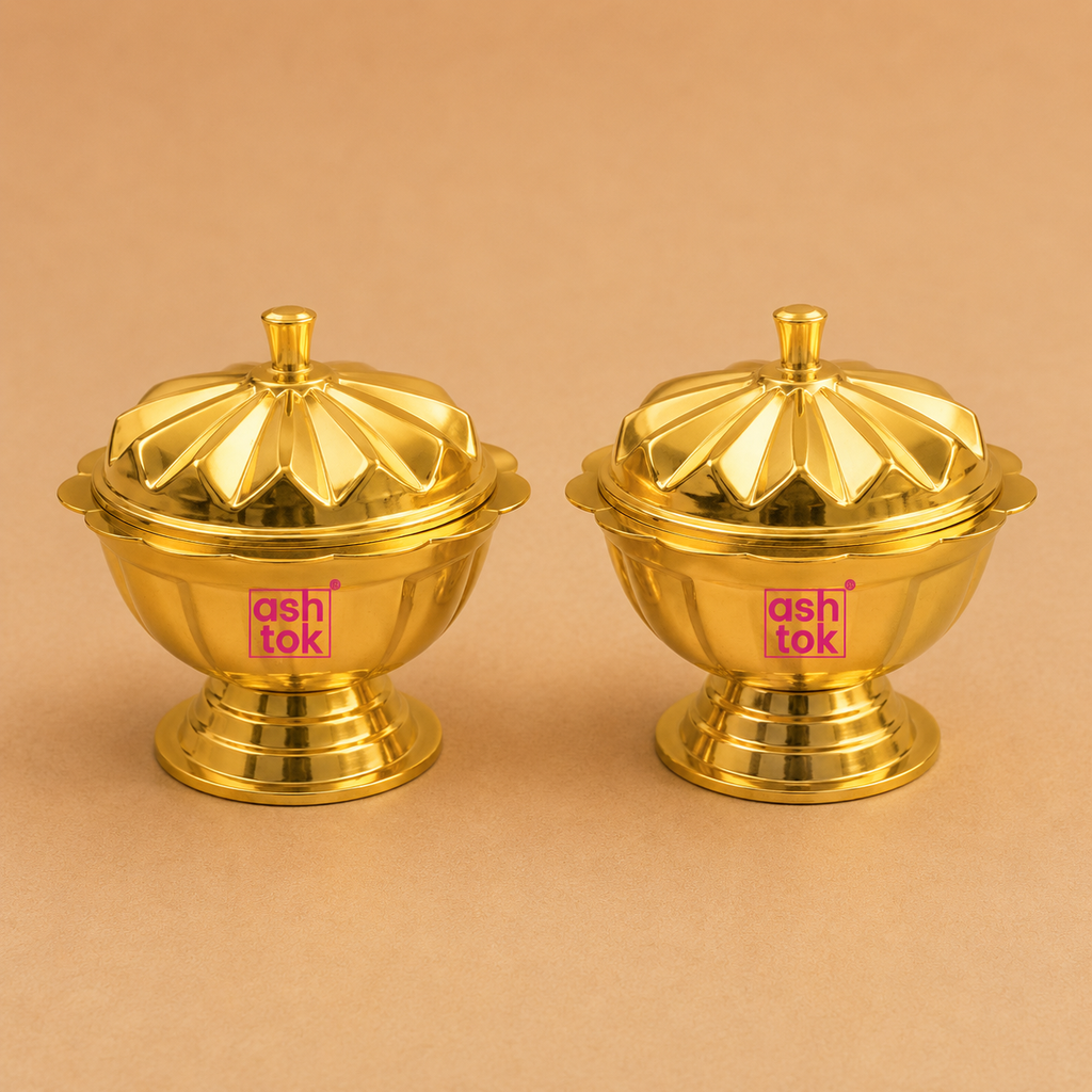Sindoor box Brass wedding, gift sindoor box (Dia 2 Inches)