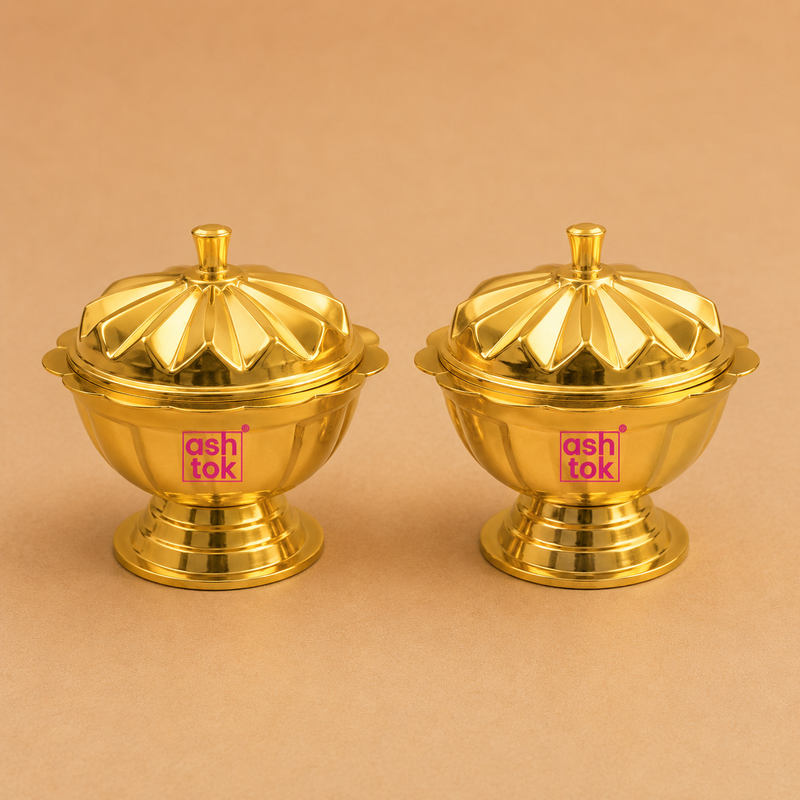 Sindoor box Brass wedding, gift sindoor box (Dia 2 Inches)