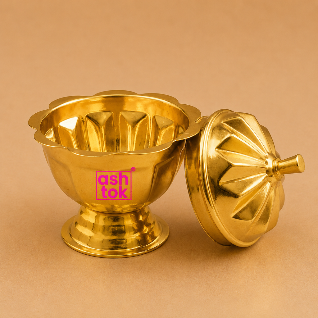 Sindoor box Brass wedding, gift sindoor box (Dia 2 Inches)