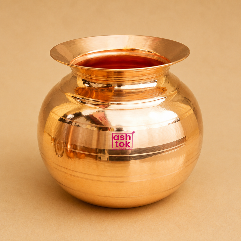 Copper water pot, copper ghada, matka