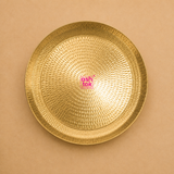 Brass Plate Tambalam, Brass Thali Traditional hammered design,  Marriage Gift Item