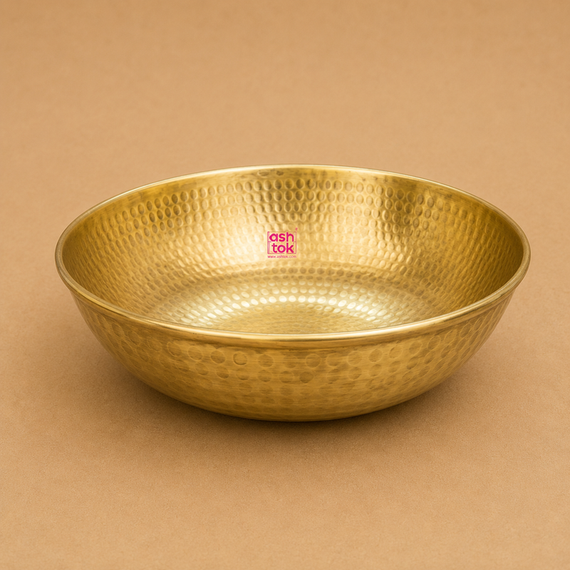Brass Bowl Mixing Set, Cake Mixing Bowl, Fruit Salad Bowl.