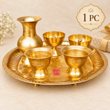 Brass Puja Thali Set, Decorative Puja Items for Home