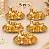 Brass Puja Thali Set, Decorative Puja Items for Home