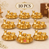 Brass Puja Thali Set, Decorative Puja Items for Home