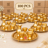 Brass Puja Thali Set, Decorative Puja Items for Home