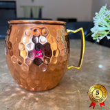 Pure copper Hammered Mug, Copper Tea Mug Online (Pack of 5 Pcs)