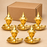 Golden Brass Agarbati Flower, Incense Stick holder for puja