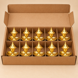 Golden Brass Agarbati Flower, Incense Stick holder for puja