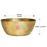 Heritage bronze Kansa thali dinner set featuring an 11.5 inch plate, perfect for home dining, celebrations, and gifting.