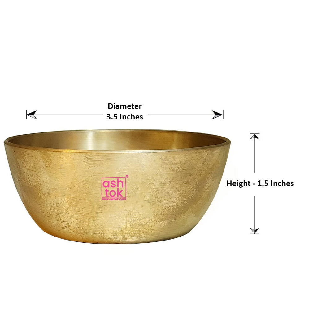 Heritage-inspired Kansa serving bowls in bronze with matt finish, designed for elegant table settings and special occasions.