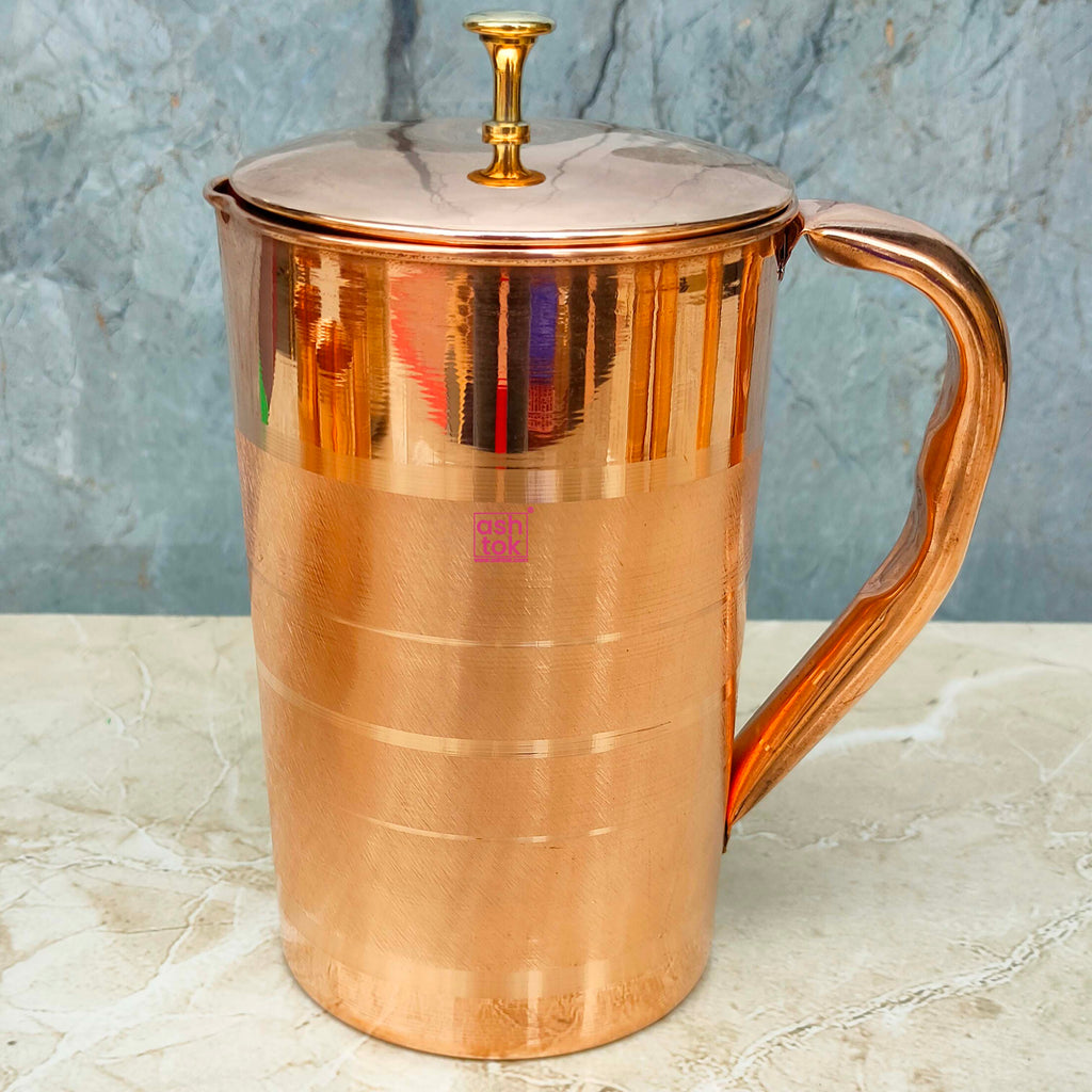 Copper Jug and 6 Glasses, Drinkware