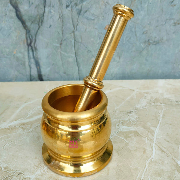  Pure Source India Brass Mortar Pestle Set, 1 Piece