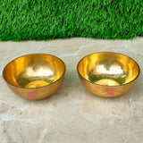 Kansa Bowl For Serving, Bronze Bowl Glossy Finish (Pack of 2 Pcs)
