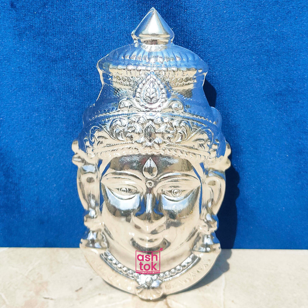 German Silver Devi Face, Decorative Face