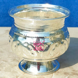 German Silver KumKum Bowl, Gandham Bowl, Diameter - 3 Inches