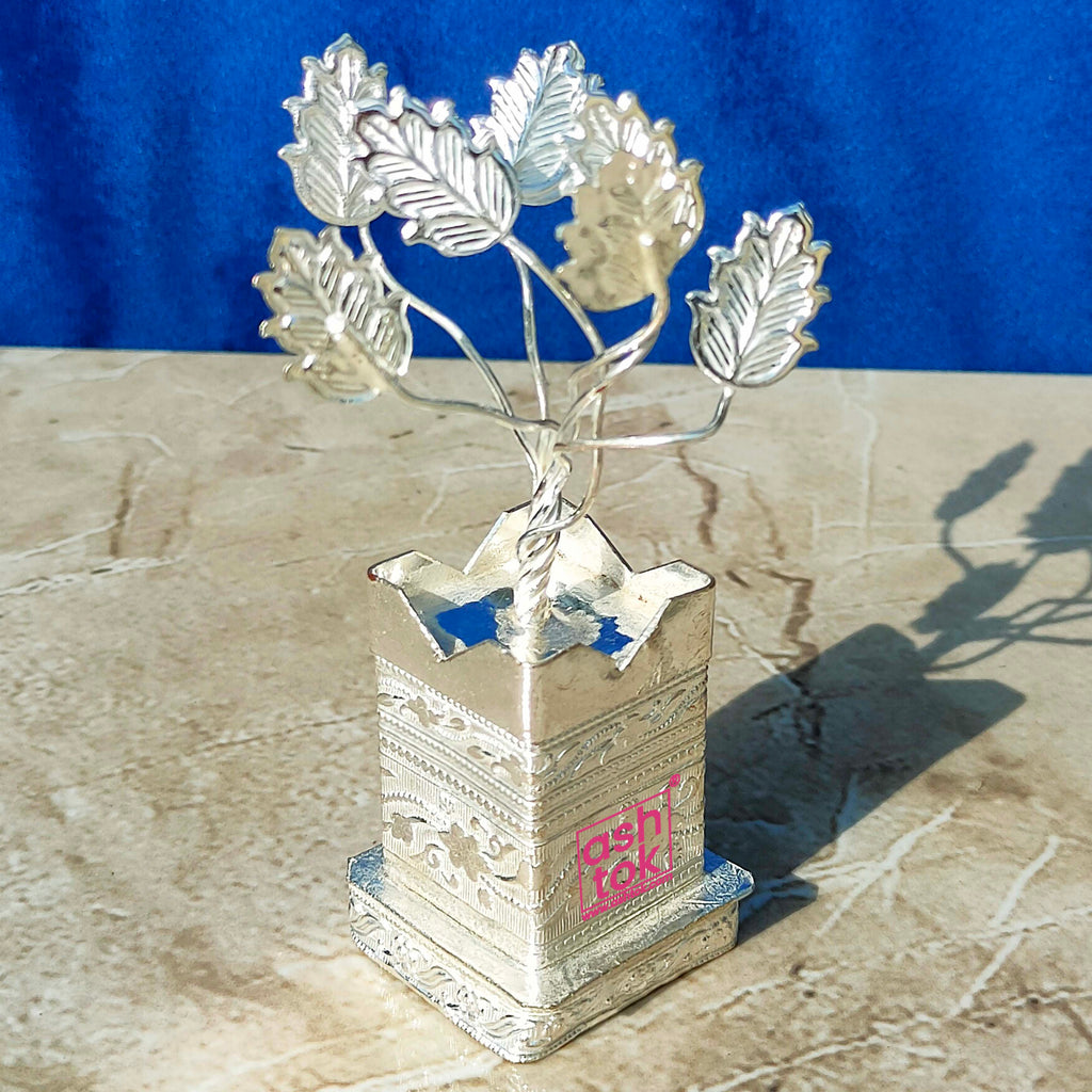 German Silver Tree, Tulsi Tree. Height - 3 Inches.