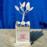 German Silver Tree, Tulsi Tree, Decorative Tree, (Height :- 4 Inches, Dia :-1.5 Inches)