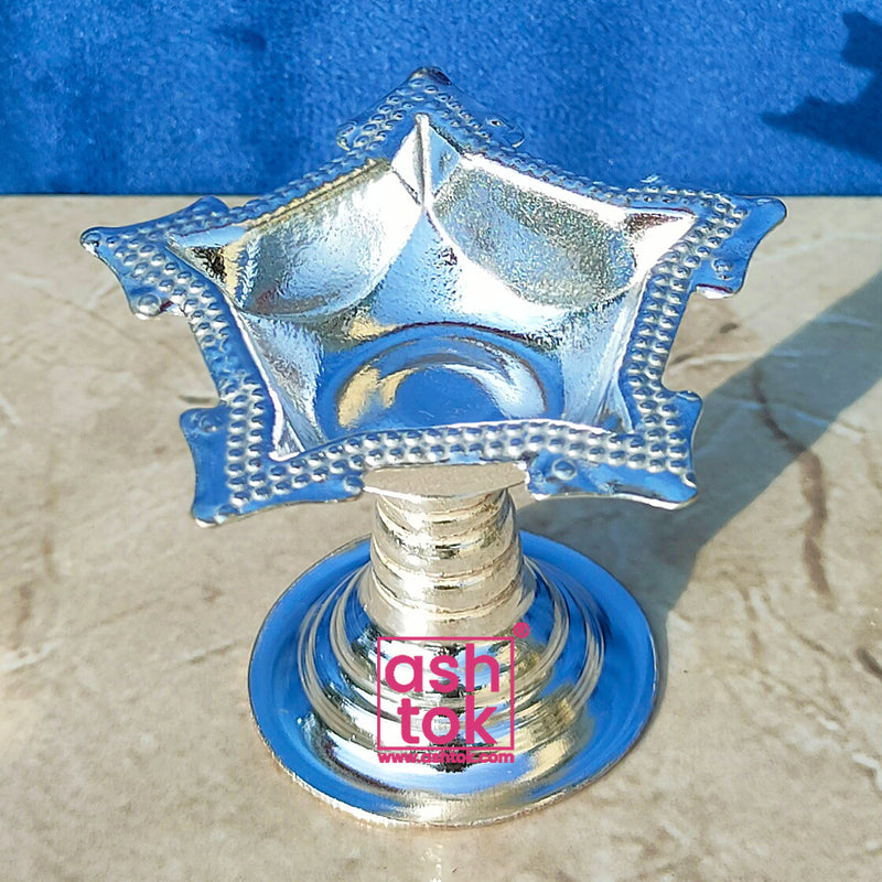 German Silver Pooja Diya