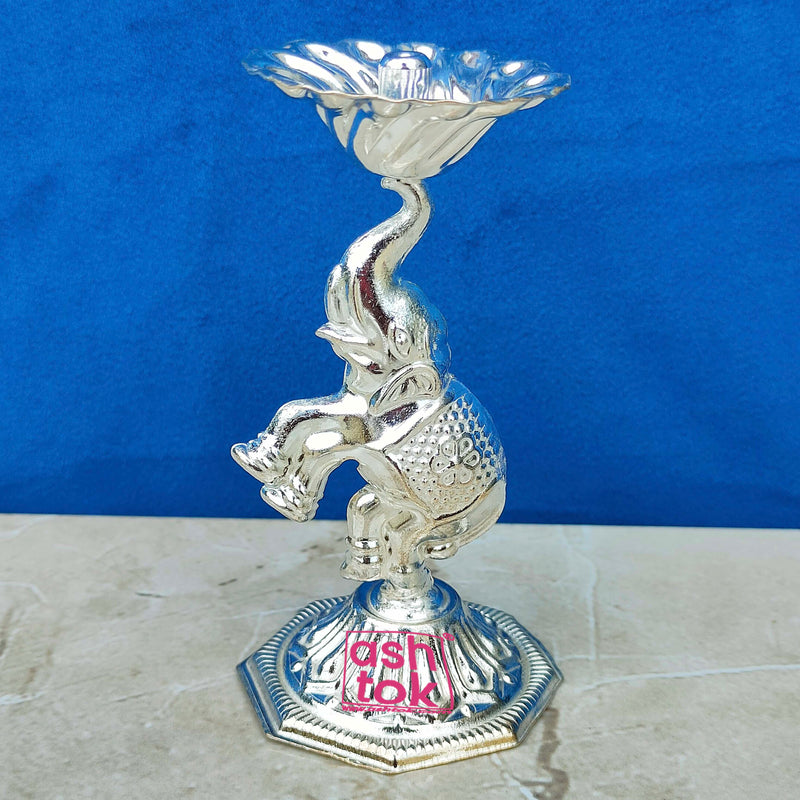 Buy GoldGiftIdeas Oxidized White Metal 5 Flame Ganesha Diya for Pooja,  Return Gift for Housewarming, Decorative Diya for Pooja, Indian Pooja Items  for Gift Online at desertcartINDIA