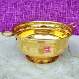 Brass Gangal and Flower Pot, Brass Decorative Puja Bowl (Dia 7 Inches)