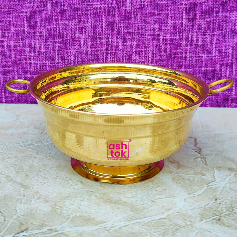 Brass Sweet Plate handcrafted Bowl, Brass Plate, Gift Item (Dia 6 Inch –  Ashtok