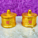 Brass Sindoor Box, Round Shaped Kumkum Box